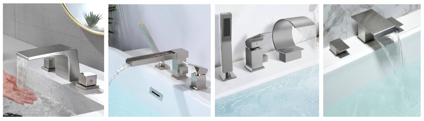 Brushed Nickel Tub Faucets